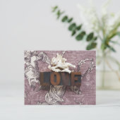 Cupido Love Word briefkaart (Staand voorkant)