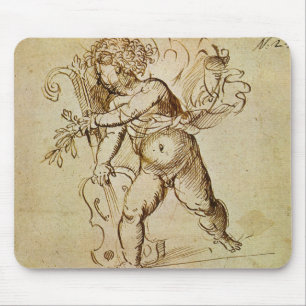 Cupido met een viool door Domenico Campagnola Muismat