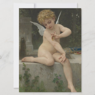 Cupido met een vlinder (door Bouguereau) Kaart