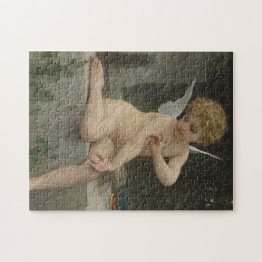Cupido met een vlinder (door Bouguereau) Legpuzzel (Horizontaal)