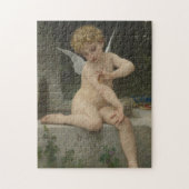 Cupido met een vlinder (door Bouguereau) Legpuzzel (Verticaal)