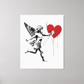 Cupido met spuitbus canvas afdruk (Voorkant)