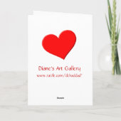 Cupido op een Hart Valentijn - Kaart (Achterkant)