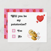 Cupido Potato Vine Check Ja of Nee Feestdagenkaart (Voorkant / Achterkant)