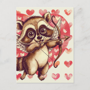 Cupido Raccoon Briefkaart