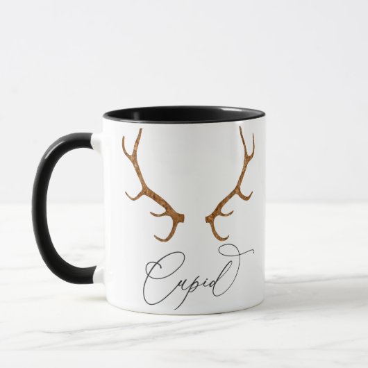 Cupido Rendier Antlers Kerst Mok (Links)