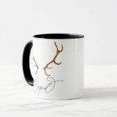 Cupido Rendier Antlers Kerst Mok (Voorkant links)