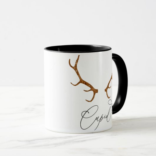 Cupido Rendier Antlers Kerst Mok (Voorkant rechts)