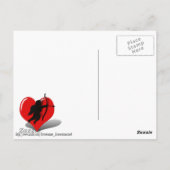 Cupido Silhouet & Hart Briefkaart (Achterkant)