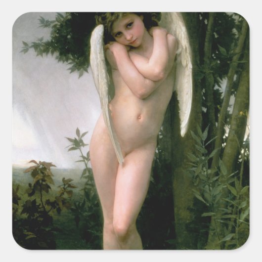 Cupidon, 1891 vierkante sticker (Voorkant)
