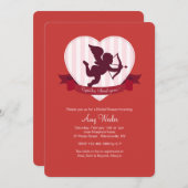 Cupidon a encore frappé Invitation (Devant / Derrière)