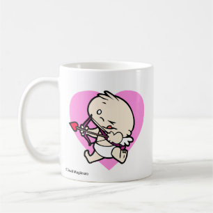 Cupidon de bébé visant pour des tasses d'amour