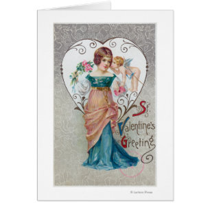 Cupidon de salutation de St Valentine