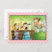 Cupido's Arrow-Valentijn Feestdagenkaart (Voorkant / Achterkant)