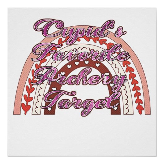 Cupido's favoriete boogschietdoel - Valentijnsdag Perfect Poster (Voorkant)