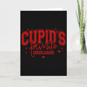 Cupido's Favoriete Cheerleader Roze Valentijn Chee Kaart