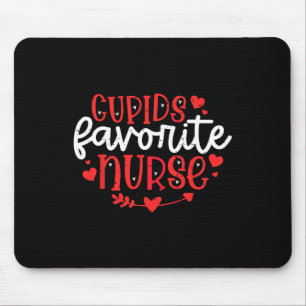 Cupido's Favoriete Verpleegster Valentijnsdag Vale Muismat