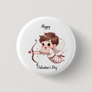 Cupido's Pijl Valentijnsdag Ronde Button 3,2 Cm