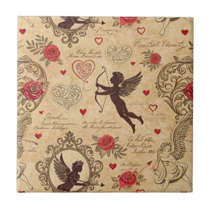 Cupido's Romantische Patroon (10) Tegeltje