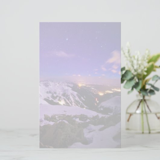 Cupid's Celestial Uitzicht Briefpapier (Staand voorkant)