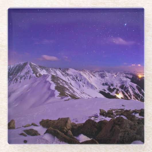 Cupid's Celestial Uitzicht Glazen Onderzetter (Voorkant)