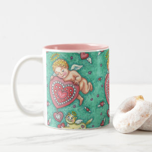 CUPID'S COEUR ET KITTEN VALENTINE MUG Répéter