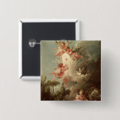 Cupid's doel, van 'Les Amours des Dieux' Vierkante Button 5,1 Cm (Voorkant /achterkant)