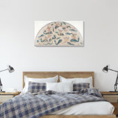 Cupids, Dolphins en Sealife uit Utique Canvas Afdruk (Insitu (Slaapkamer))