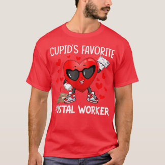 Cupid's favoriete postarbeider Mailman Happy Valen T-shirt