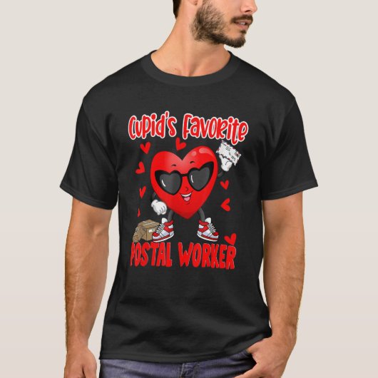 Cupid's Favorite Postal Worker Dabbing Heart Posta T-shirt (Voorkant)