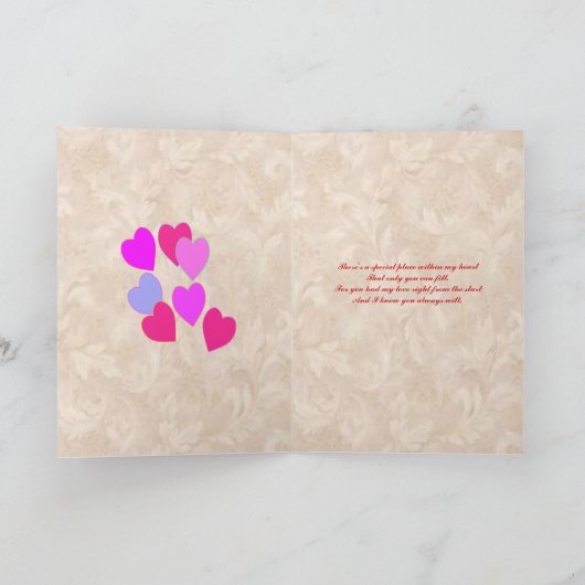 Cupids Heart Valentijn Kaart (Binnen)