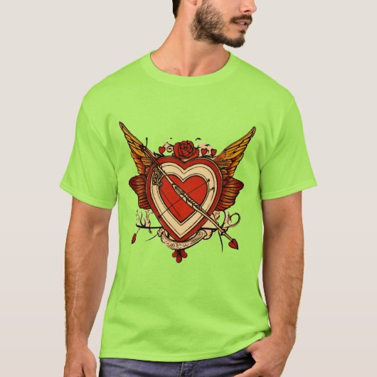 Cupid's Love Arrow T-Shirt Design (Voorkant)