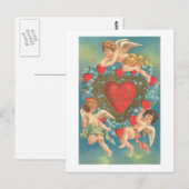 Cupids met hart (2) briefkaart (Voorkant / Achterkant)