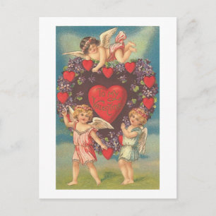 Cupids met hart (4) briefkaart