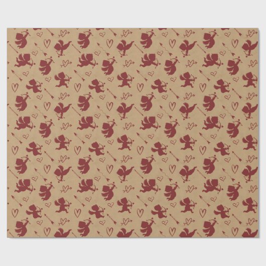 Cupids pijlen en hart ID630 Cadeaupapier (Vlak)