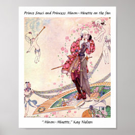 Cupids, prinses en prinses op een magische fan poster