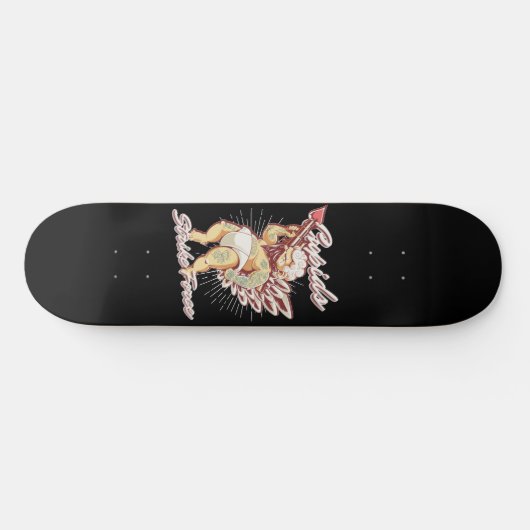 CUPIDS STRIKE FORCE grappige Valentijnsdag Skateboard (Horizontaal)