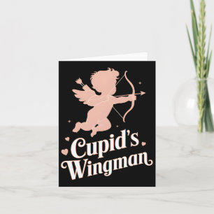 Cupid's Vleugelman Grappig Valentijnsdag Engel Des Kaart