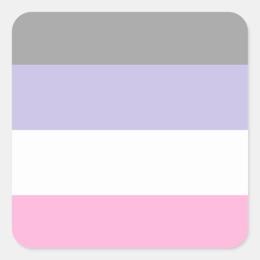 Cupioromantic Pride Flag  Vierkante Sticker (Voorkant)