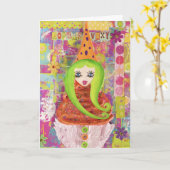 CupKate Moederdag Kaart (Gele Bloem)