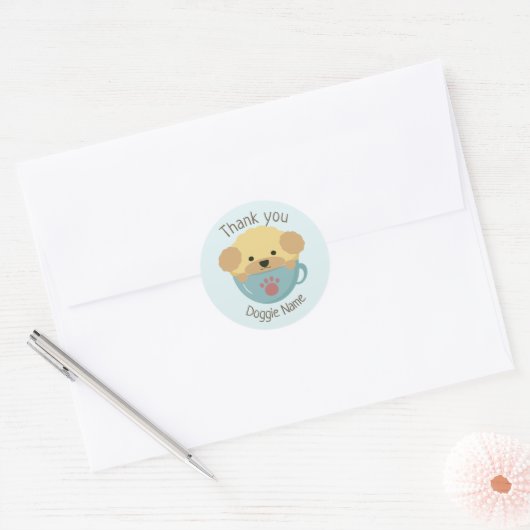 cupoodle ronde sticker (Envelop)