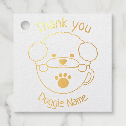 Cupoodle Wood Art Stamp Bedankjes Labels (Voorkant)