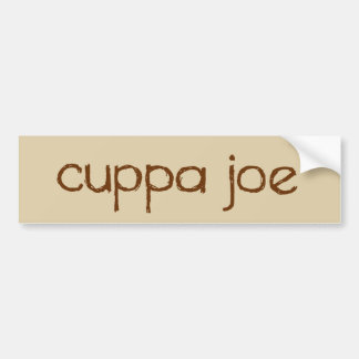cuppa joe logo in brown - bumpersticker