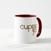 cuppa joe logo in brown - mok (Voorkant rechts)