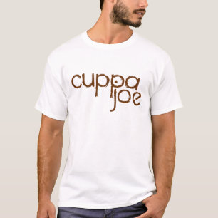 cuppa joe logo in brown - t-shirt