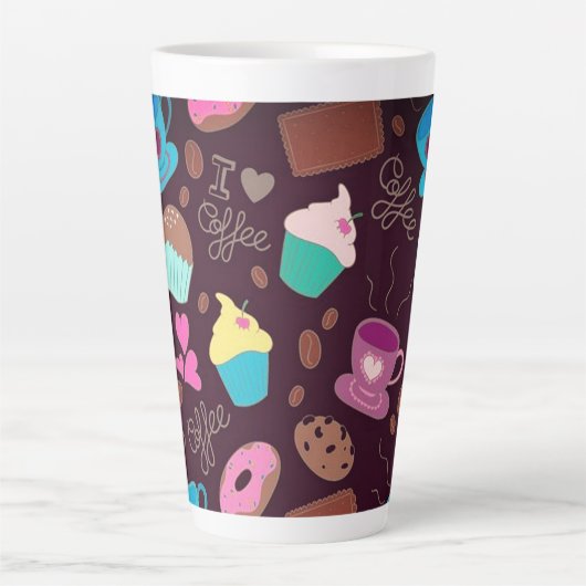 Cups en cupcakes, koffie latte mok (Voorkant)