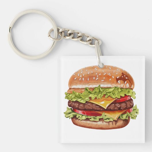 Cups hamburger sleutelhanger (voorkant)
