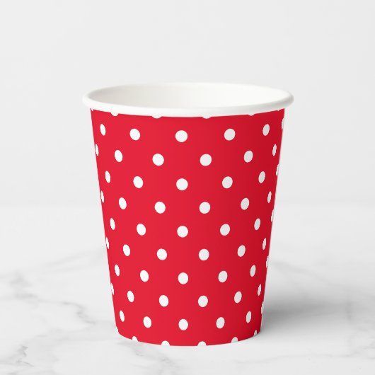 Cups met rode pols papieren bekers (Achterkant)