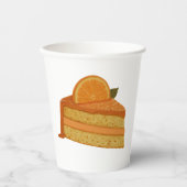 Cups oranje kaastaart papieren bekers (Voorkant)