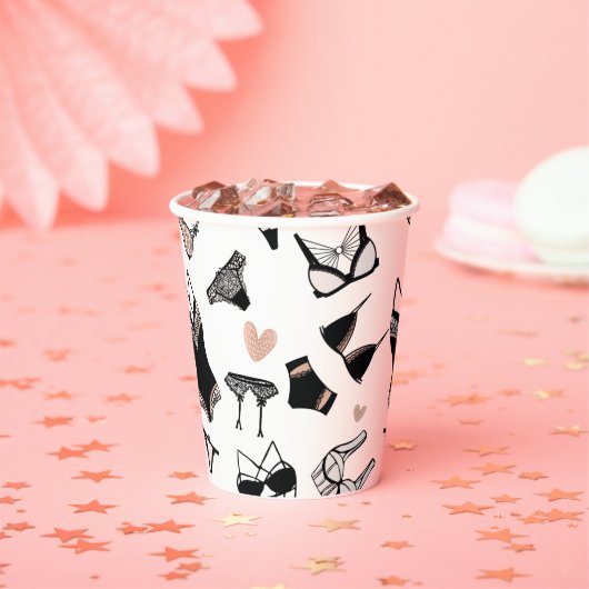 Cups voor echt bachelorette, lingerie Patroonpapie Papieren Bekers (Insitu)